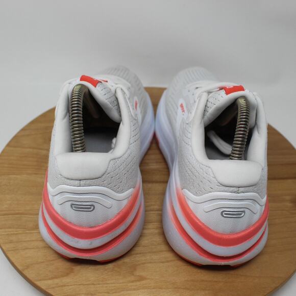 Brooks Shoes Womens 8 Ghost 2 Max White Red Running Sneakers Comfort Athleisure - Picture 4 of 11